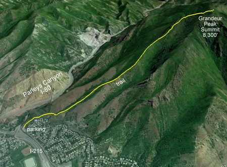 Grandeur Peak west side trail image