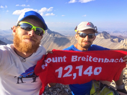 Luke and Jared on the summit of Mount Breitenbach.